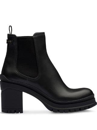 prada square toe heeled boot|prada chunky heel ankle boots.